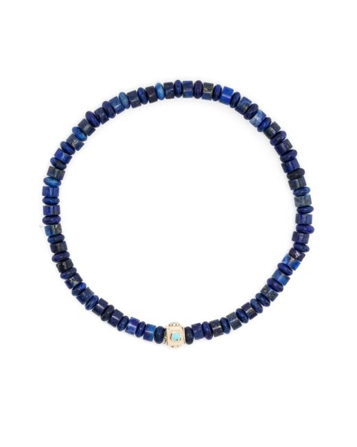Luis Morais 14kt yellow gold lapis lazuli bead bracelet