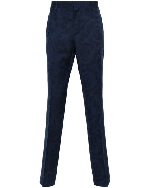 Versace Barocco wool tailored trousers