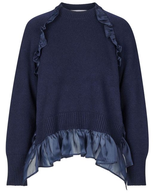 Cecilie Bahnsen Villy ruffled ribbed jumper