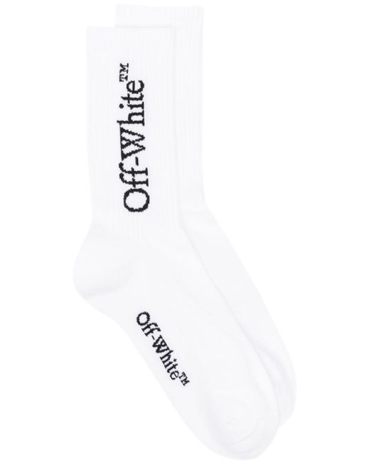 Off-White Bookish logo-intarsia socks
