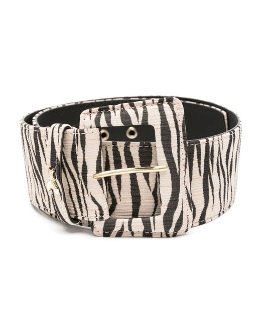 Patrizia Pepe zebra-print buckle-fastening belt