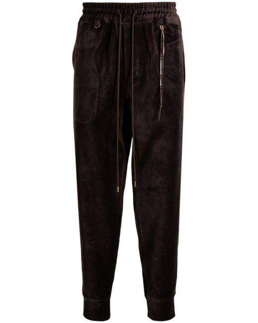 Mastermind World tapered velour track pants