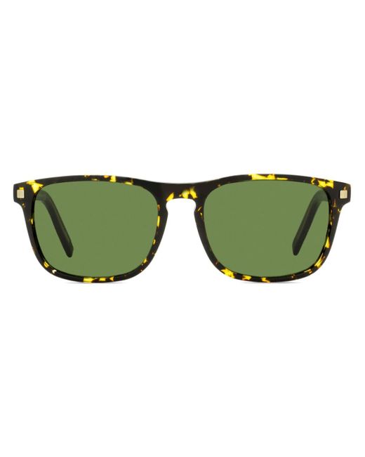 Z Zegna tortoiseshell-effect rectangle-frame sunglasses
