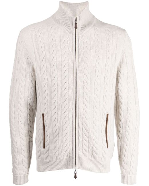 N.Peal The Richmond cable-knit cashmere cardigan