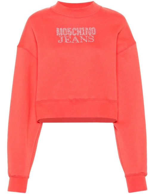 Moschino Jeans rhinestone-embellished sweatshirt