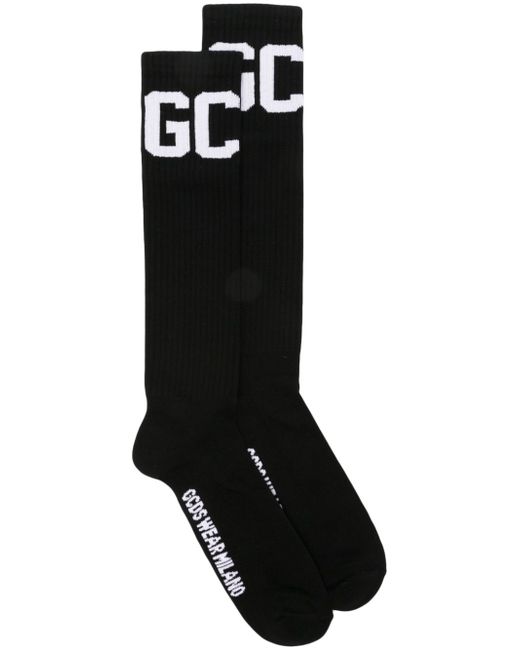 Gcds logo-intarsia knee-length socks