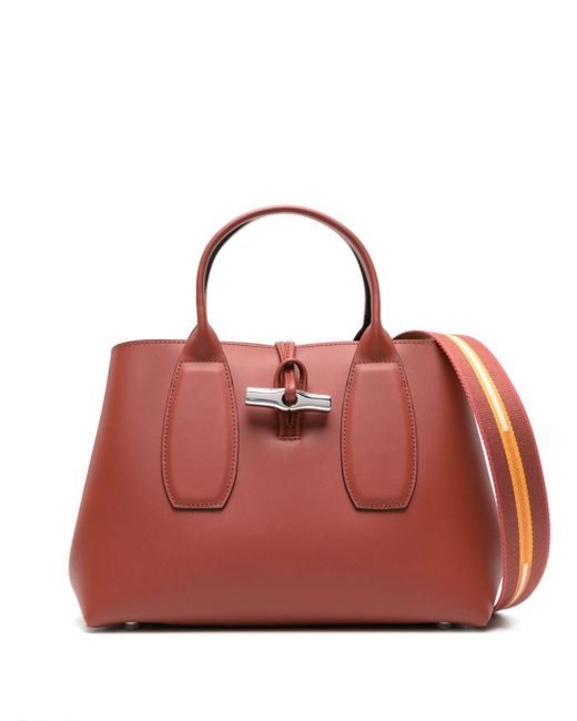 Longchamp medium Roseau leather tote bag