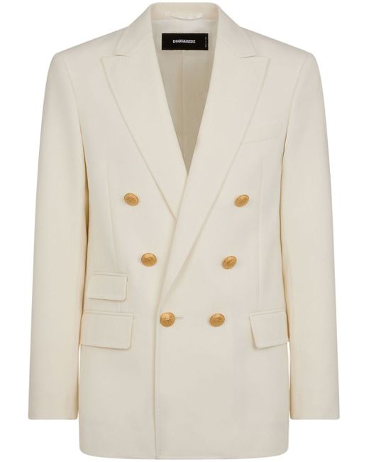 Dsquared2 double-breasted virgin wool-blend blazer