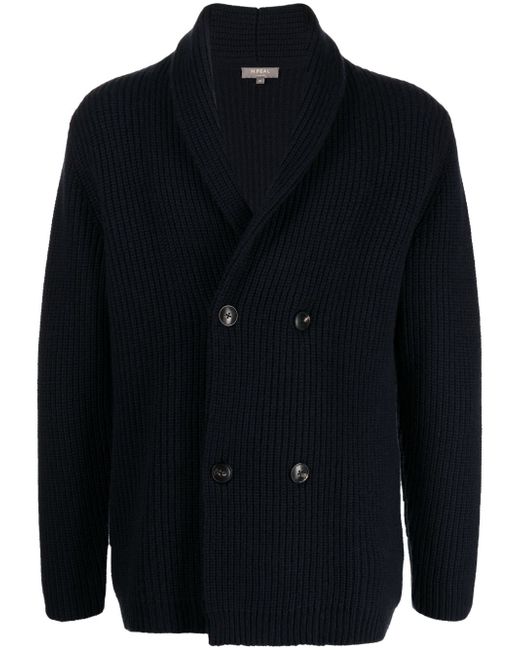 N.Peal double-breasted buttoned knit cardigan