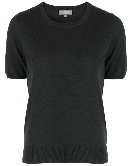 N.Peal short-sleeved cashmere top