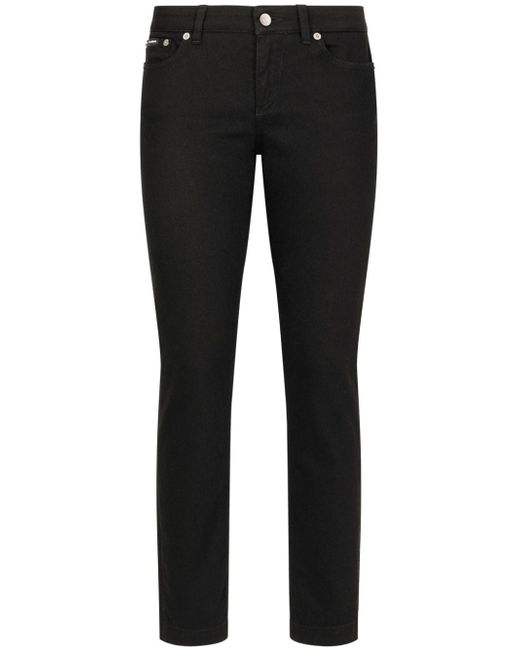 Dolce & Gabbana low-rise cotton-blend skinny jeans