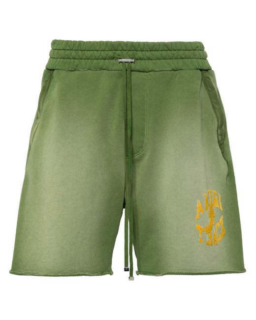 Amiri logo-embellished cotton track shorts