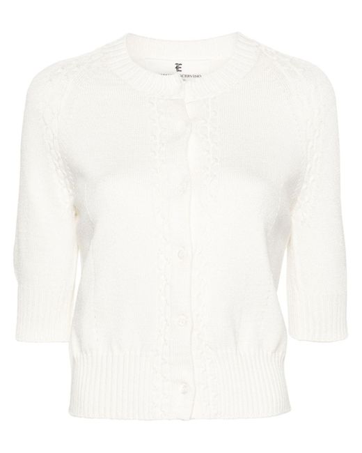 Ermanno Scervino cable-knit short-sleeve cardigan