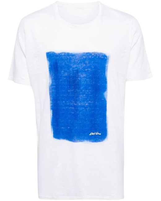 120 Lino paint-print linen T-shirt