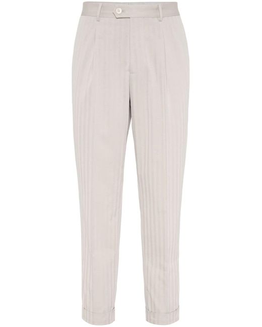 Brunello Cucinelli striped tailored trousers
