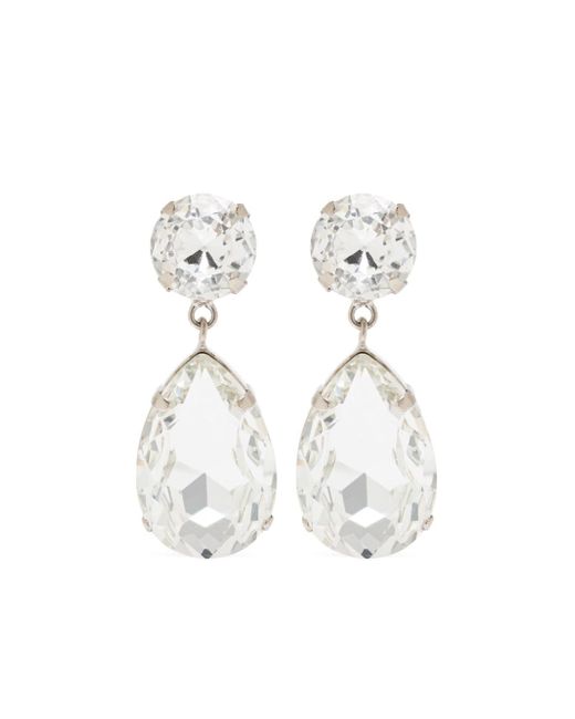 Moschino drop glass-crystal earrings