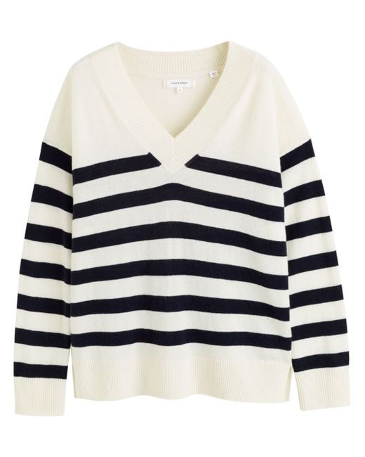 Chinti And Parker V-neck striped jumper