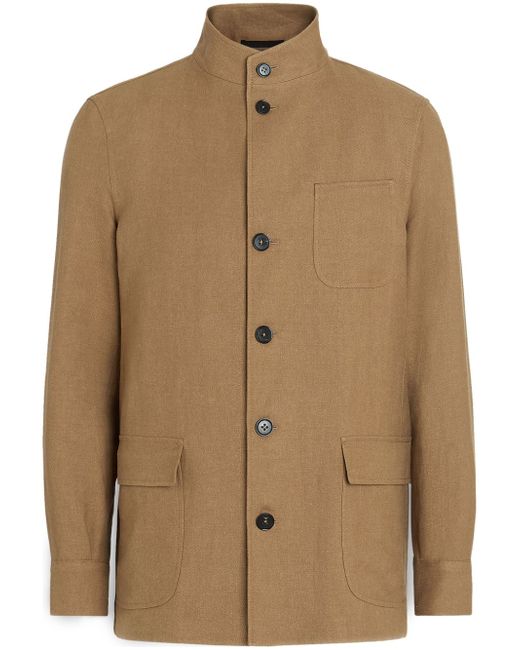 Z Zegna tailored linen-wool chore jacket