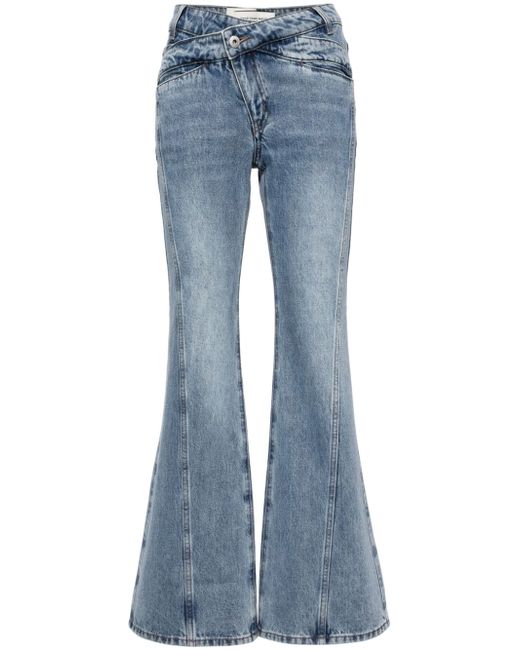 Feng Chen Wang twist-detail flared jeans