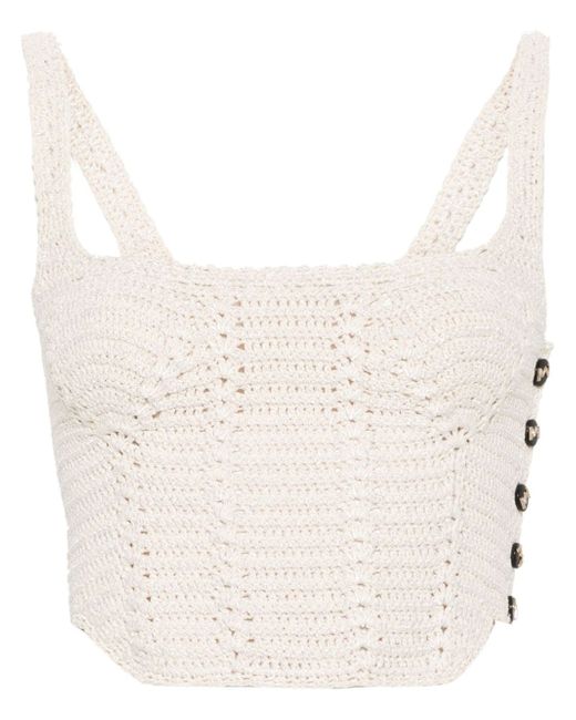 The Mannei crochet cropped top