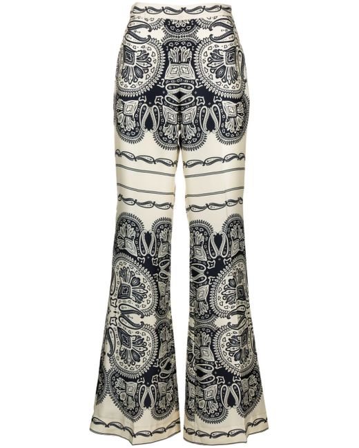 Sandro printed flared trousers