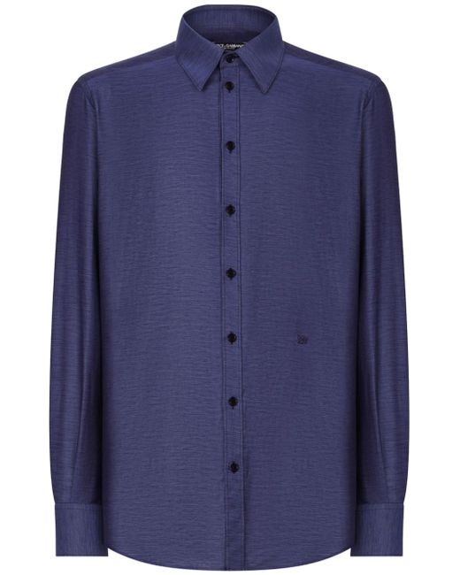 Dolce & Gabbana long-sleeved cotton-blend shirt