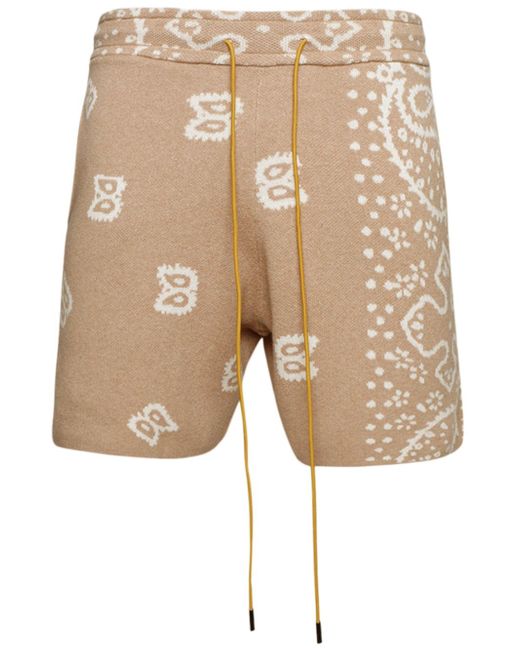 Rhude bandana-print knit shorts
