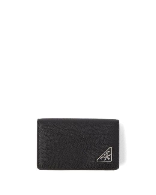 Prada triangle-logo Saffiano leather cardholder