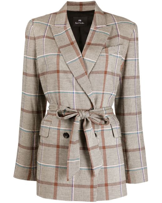 PS Paul Smith plaid-check double-breasted blazer