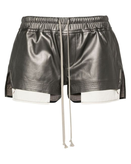 Rick Owens Fog Boxers leather shorts