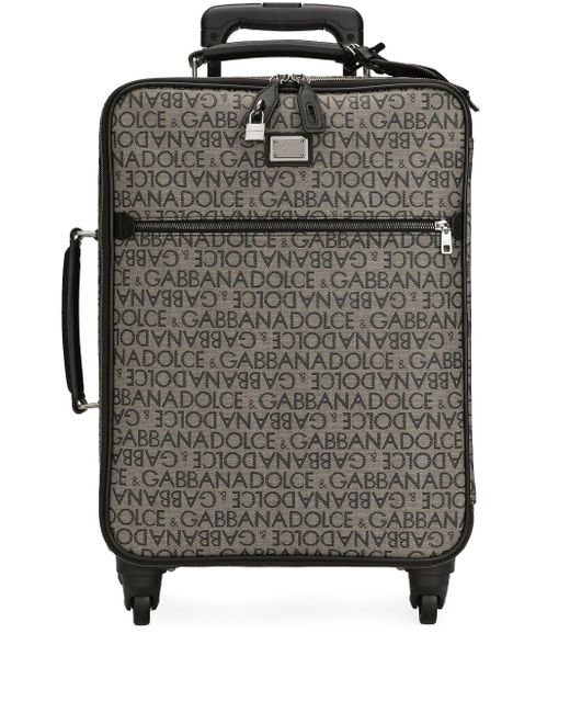 Dolce & Gabbana logo jacquard zipped luggage