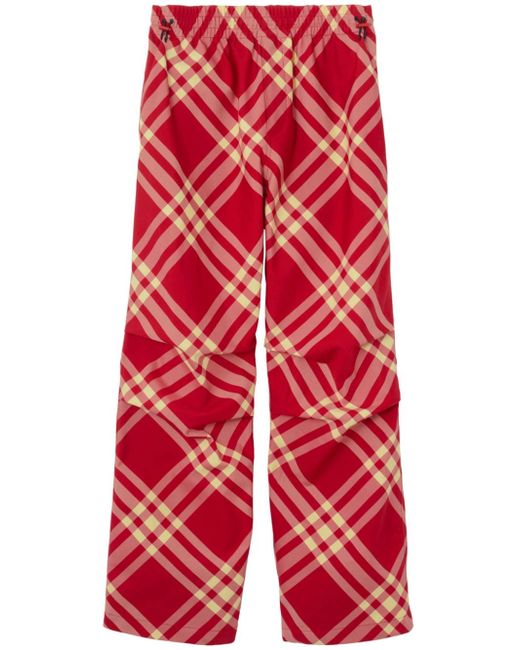 Burberry wide-leg checked cargo trousers