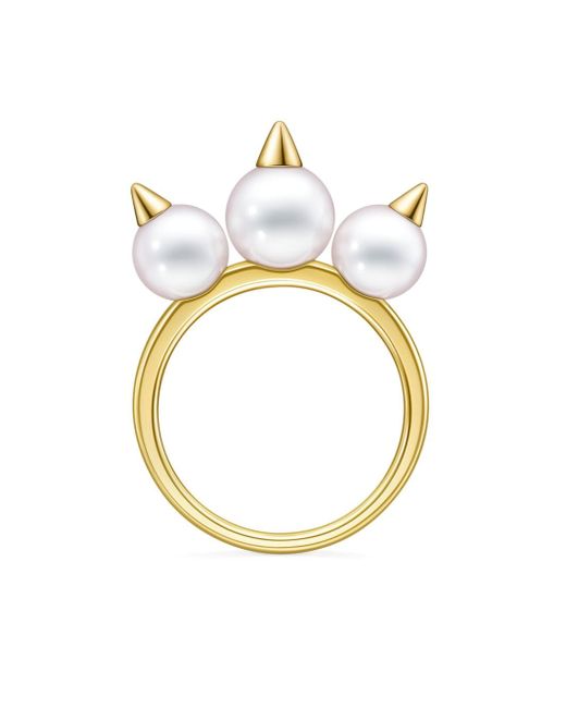 Tasaki 18kt yellow Collection Line Danger Neo pearl ring