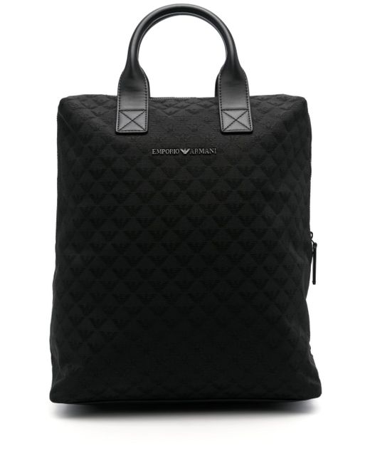 Emporio Armani jacquard-logo backpack