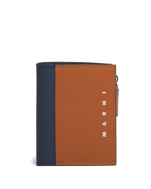 Marni bi-fold two-tone leather wallet