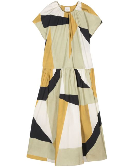 Alysi geometric-print maxi dress