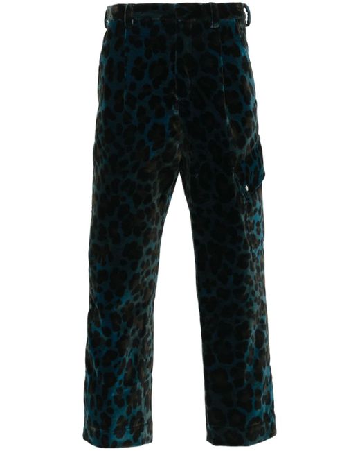 Oamc Combine leopard-print trousers