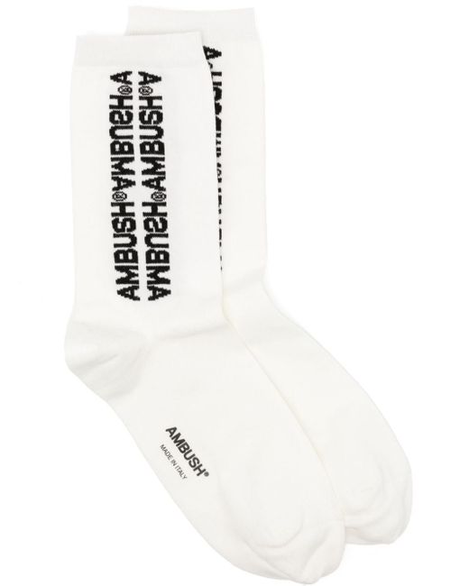 Ambush logo-intarsia ankle socks
