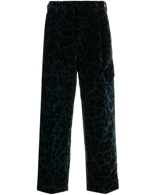Oamc Combine leopard-print cargo trousers