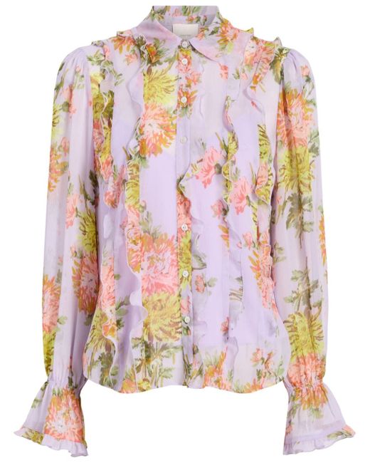 Cinq a Sept Estelle floral-print shirt