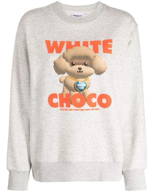 Chocoolate graphic-print cotton sweatshirt