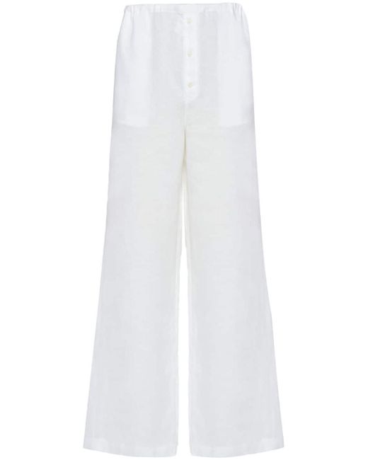 Prada linen wide-leg trousers