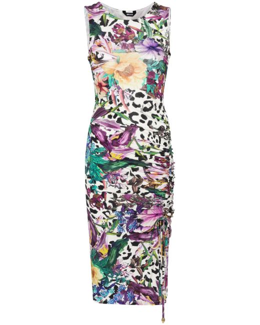 Just Cavalli floral-print ruched maxi dress