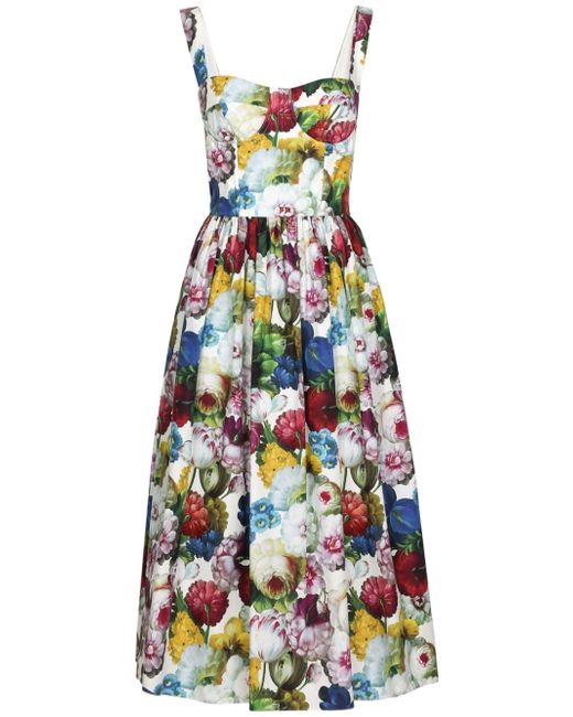 Dolce & Gabbana floral-print midi dress