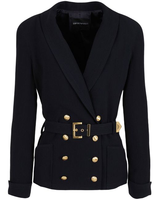 Emporio Armani double-breasted belted blazer