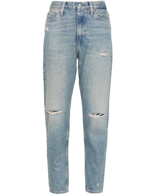 Calvin Klein mid-rise cropped mom jeans