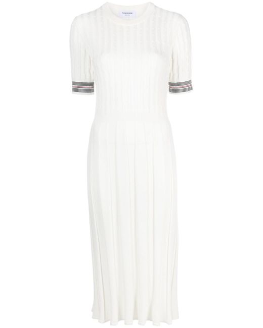 Thom Browne short-sleeve pleated dress