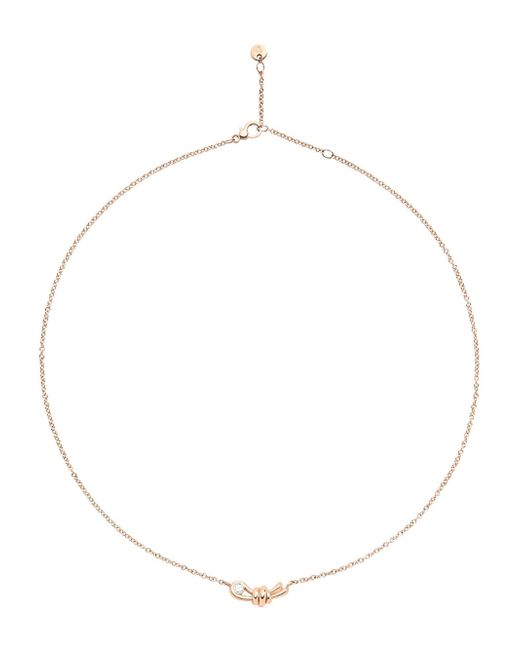 Dodo 9kt rose gold Nodo diamond necklace