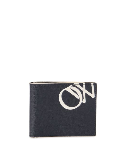 Off-White logo-print leather bi-fold wallet