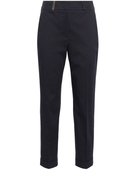 Peserico high-waist cropped trousers